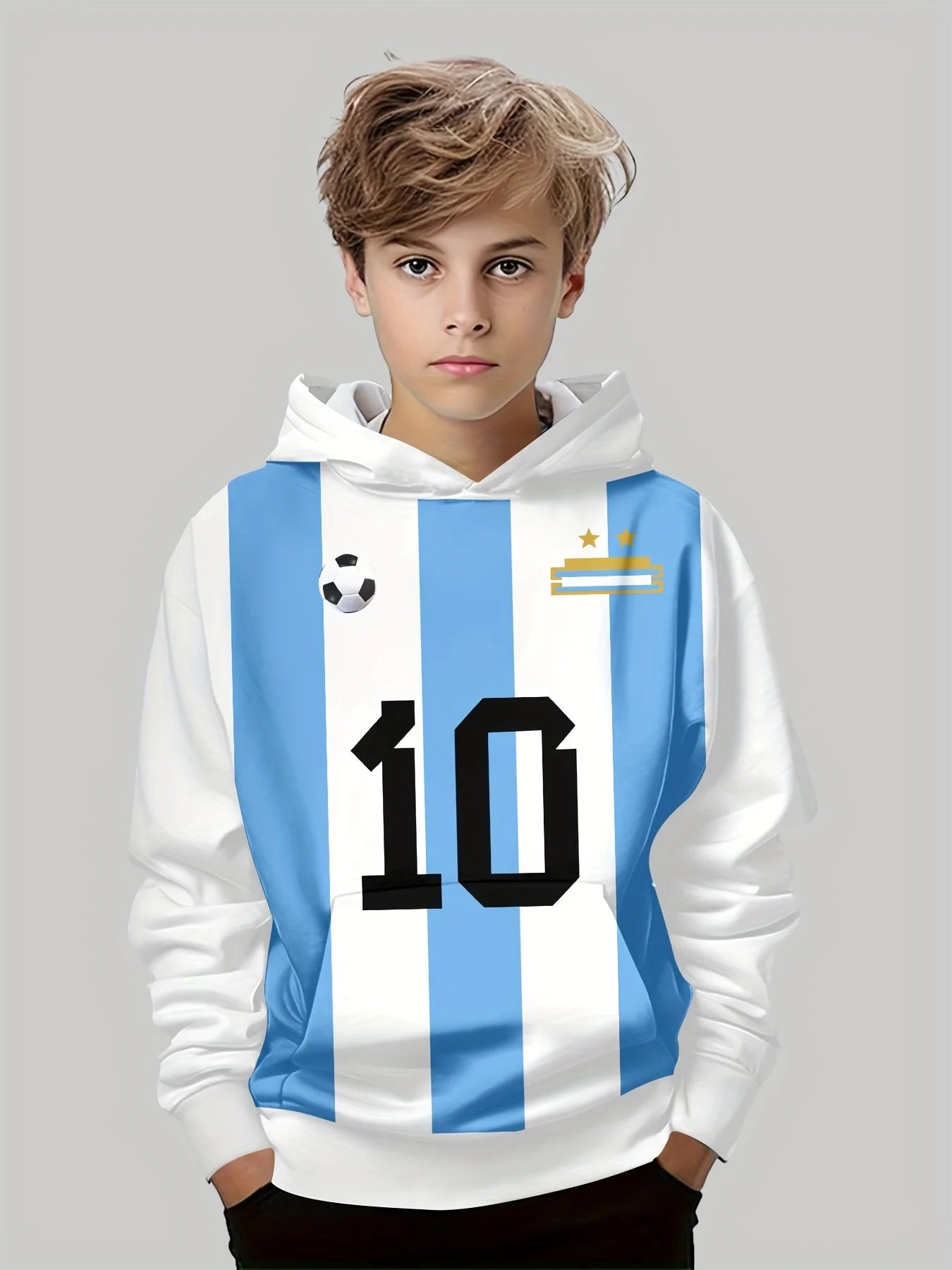 Kids Clothes Boys Hoodies Long Sleeve 3D Footbaii Print Children Spring Fall Clothes Casual Outdoor Active Boys Clothing Tops