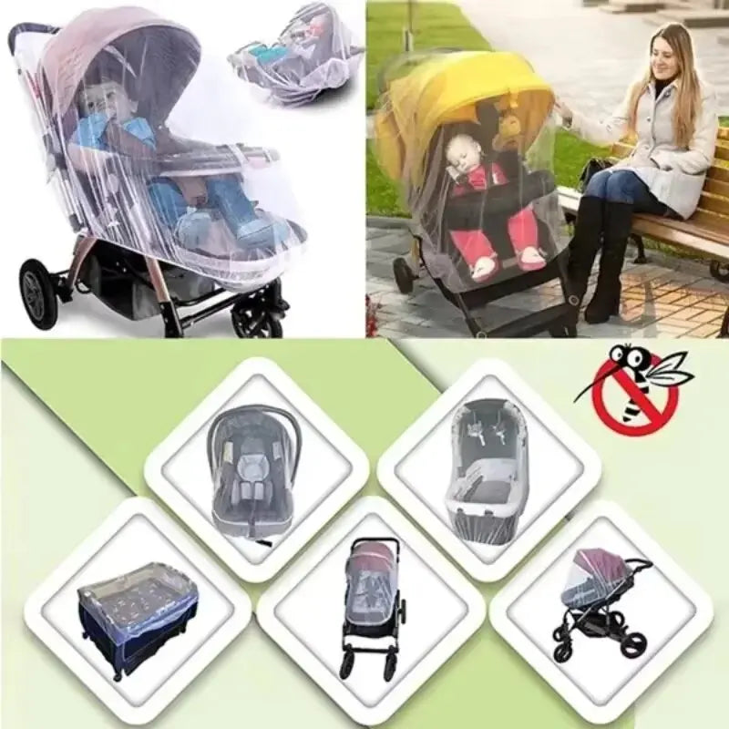 Baby Stroller Mosquito Net Universal Anti Mosquito Outdoor Indoor Babies Summer Pram Insect Shield Net Infants Breathable Net