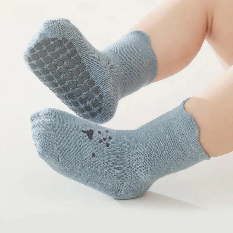 "CHAUSSURE" 3/5/1 paires/lot bébé chaussettes infantiles, nouveau-né anti-dérapant, coton unisex