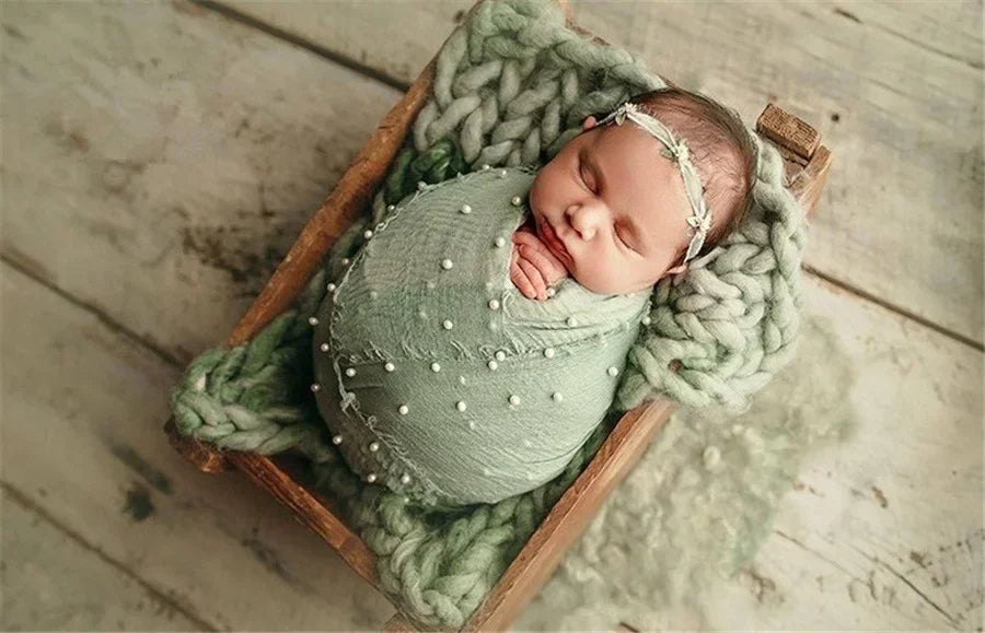 "SPECIAL RAMADAN" Soft beaded swaddle blanket for newborns, baby photo prop, Soft Baby Pearl Wraps Newborn Photography Props Blanket Baby Photo Wraps Pearls Beaded Muslim Wraps Baby Photo