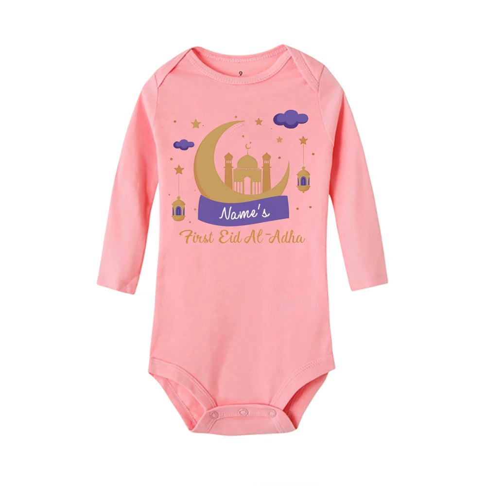 "SPECIAL RAMADAN" Personalized Baby Romper, First Eid Bodysuit with Name, Baby Outfit for Ramadan, Personalized Baby First Eid Romper Custom Name Newborn Eid Bodysuit Infant Ramadan Jumpsuit Islamic