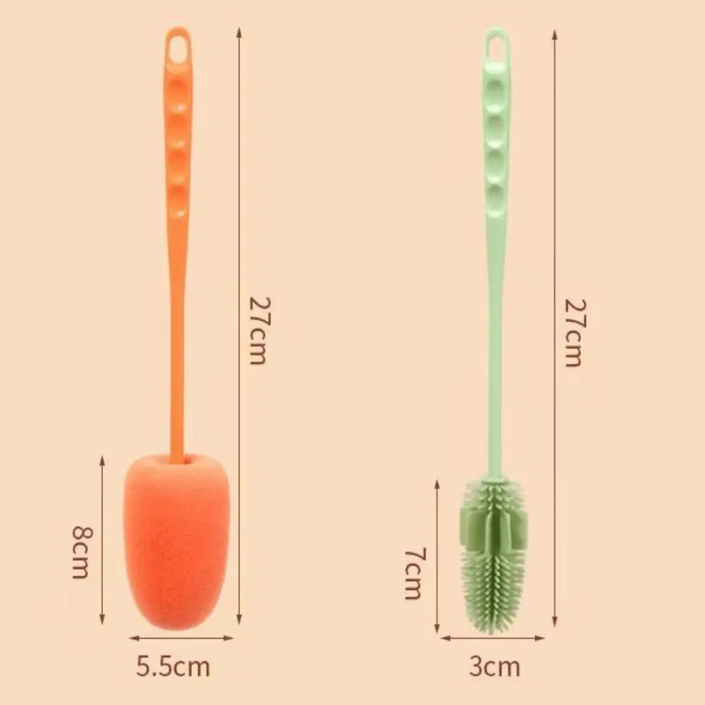 High Quality Long Handle Sponge Brushes Portable 360 Degree Cup Brush Household Multifunctional Bottle Brush