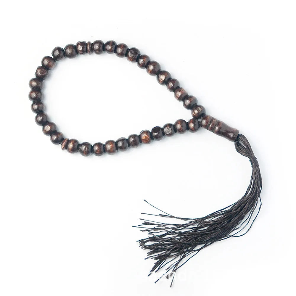 "SPECIAL RAMADAN" Perles de prière Tasbih en bois, 99 perles de prière musulmane, perles islamiques, déterminer, chapelet musulman, bracelet avec pompon, 1 pièce