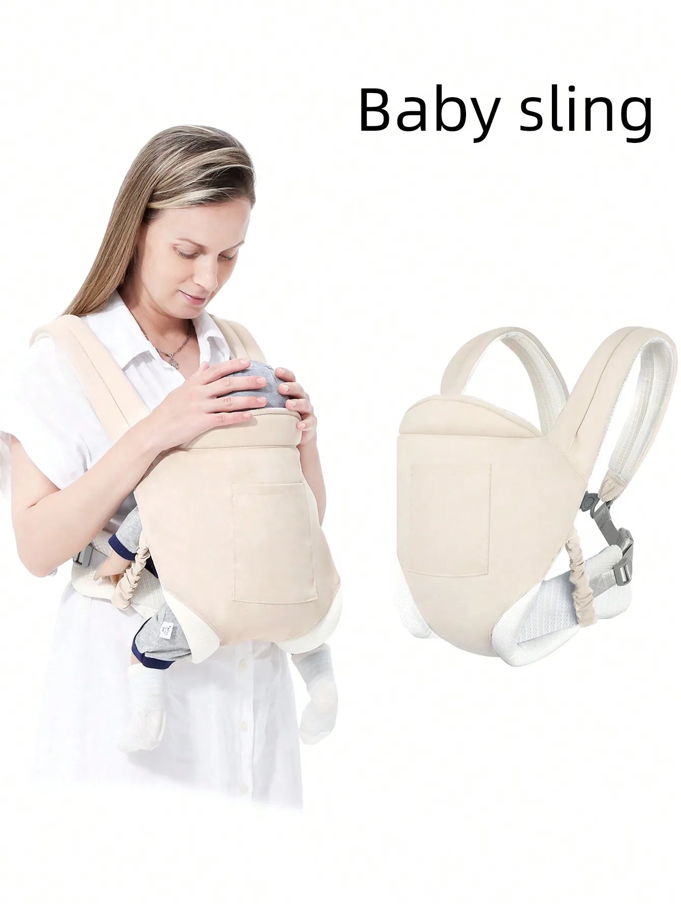 "ACCESSORY" Front and back baby carrier, facing the wearer or the world, for newborns and older babies. Baby sling - All-in-one Original; baby carrier face-in and face-out, front and back ca
