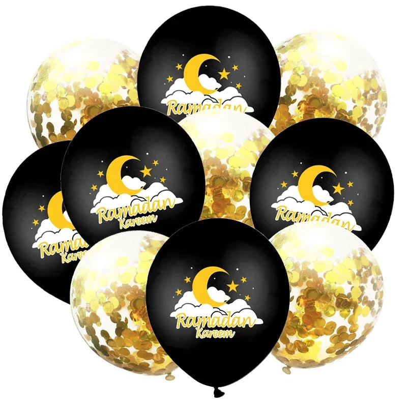 "SPECIAL RAMADAN" 10 pièces Eid Mubarak ballon en Latex Ramadan Kareem décoration Air Globos Ramadan Mubarak musulman islamique Festival fête fournitures 2024