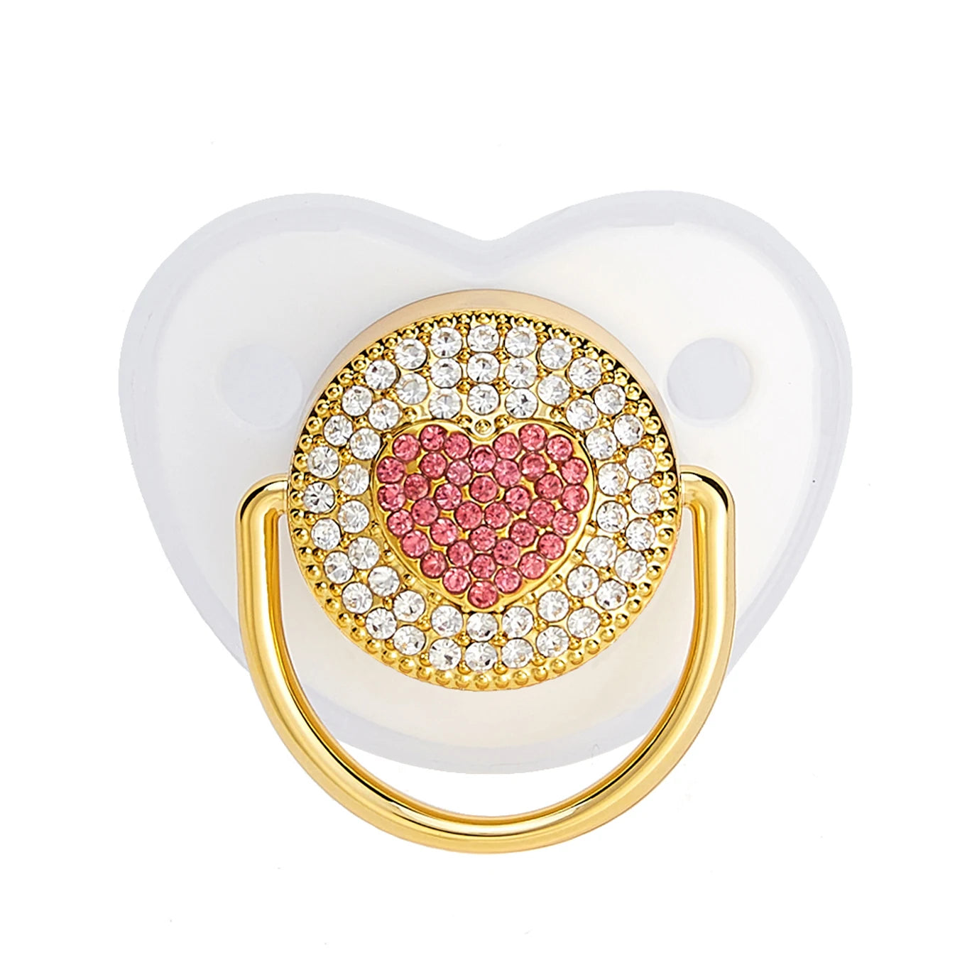 2023 New Baby Pacifier Rose Gold Bling Teether BPA Free Newborn Silicone Pacifier Baby Soother Nipple Dummy Baby Shower Gifts