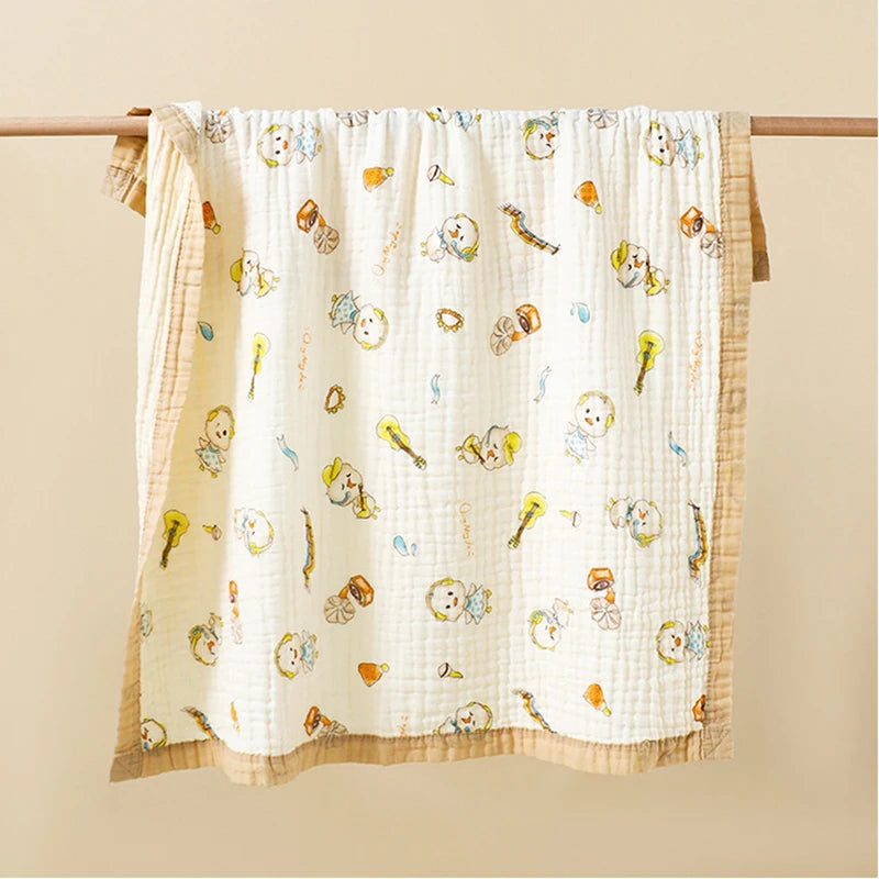 "ACCESSORY" Newborn baby bath towel, six-layer pure cotton gauze, Class A, soft, absorbent children's blanket; Newborn baby bath towel, six-layer pure cotton gauze bath towel, Class A, soft children's blanket