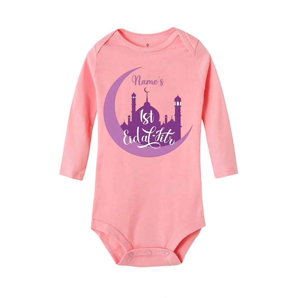 "SPECIAL RAMADAN" Personalized Baby Romper, First Eid Bodysuit with Name, Baby Outfit for Ramadan, Personalized Baby First Eid Romper Custom Name Newborn Eid Bodysuit Infant Ramadan Jumpsuit Islamic