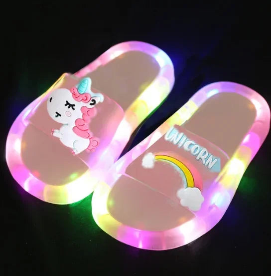"CHAUSSURE" sandale pour enfants garçons et filles, chaussures imprimées d'animaux, style mignon éclairé