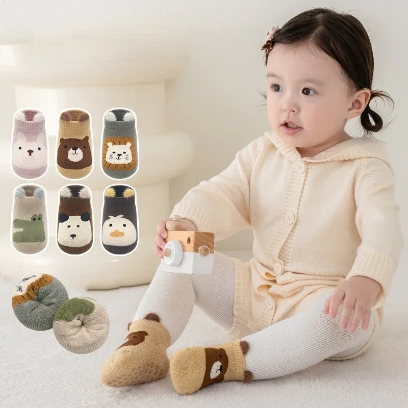 Autumn Winter Thicken Baby Toddler Thermal Socks Trampoline Socks Warm Kids Boy Girls Floor Socks Children Clothing Accessories