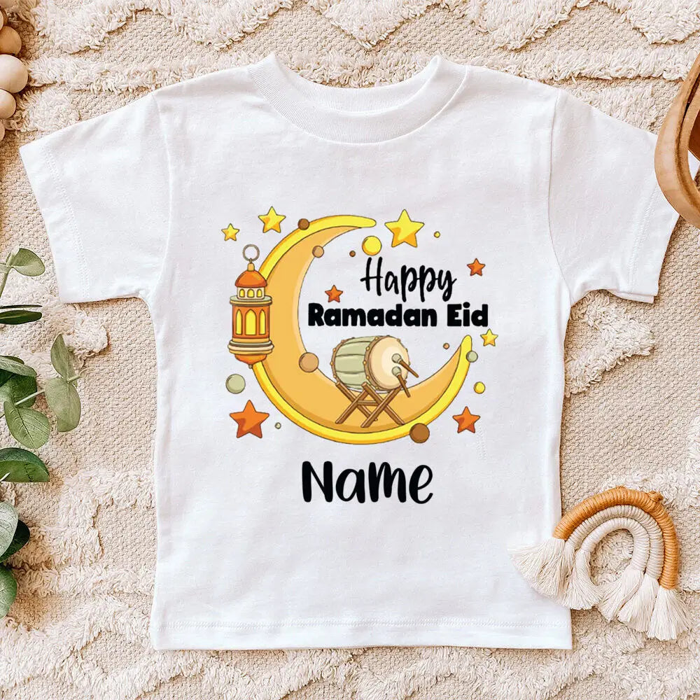 "SPECIAL RAMADAN" Personalized Eid Mubarak baby bodysuit with name, Eid Ramadan outfit for boys and girls; Personalized Eid Mubarak Baby Bodysuit Custom Name Boys Girls Eid Ramadan