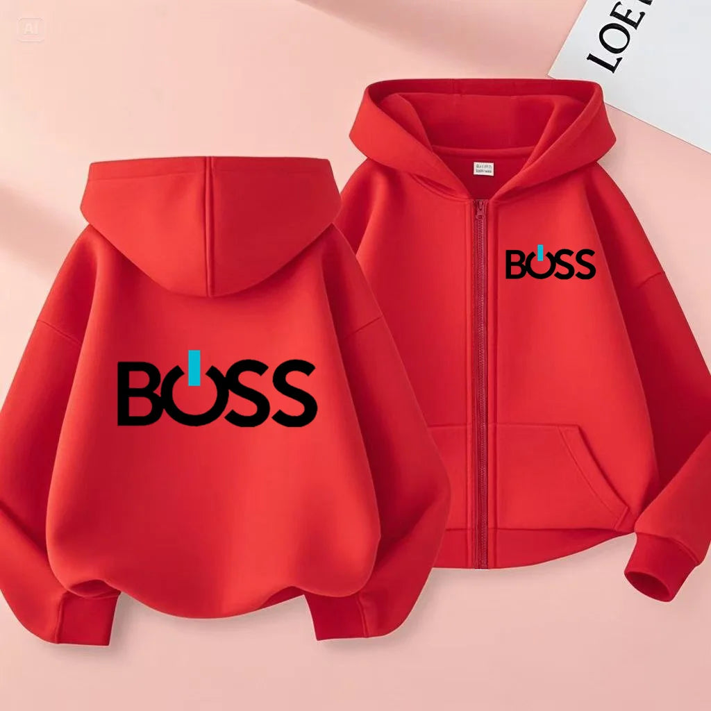 "VETEMENTS" Cardigan à fermeture éclair pour enfants, sweat-shirt à capuche pour garçons/filles 3 à 12 ans