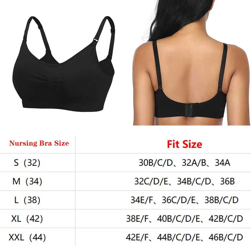 1/2/3PCS No Steel Ring with Sports Pad Bra Breastfeeding Non-sagging Vest-style Pregnant Women's Clothing Underwear Front Buckle