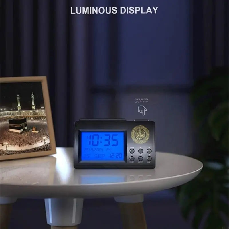 "SPECIAL RAMADAN" 2026 Nouvelle horloge chronomètre Azan Affichage LCD avec alarme prière option répétition minuterie prière