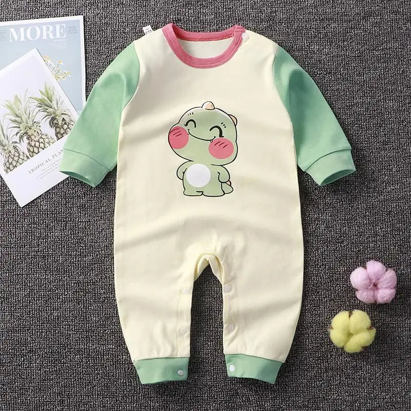 "COMBINAISON" Pour bébé de 0 à 2 ans, manches longues, sous-vêtements de printemps et d'automne pour nouveau-né, 0-2 Age Baby Clothes Cartoon Long Sleeve Climbing Clothes Spring Autumn Newborn Underwear
