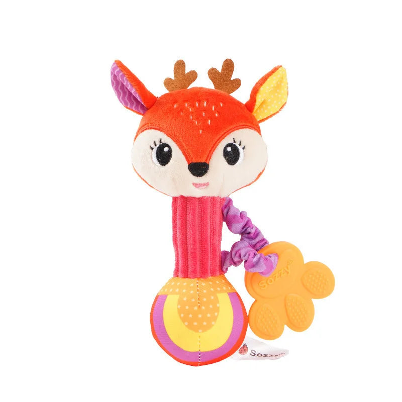 "JOUET" Hochet pour bébé, jouet de dentition en peluche pour bébés de 0 à 12 mois