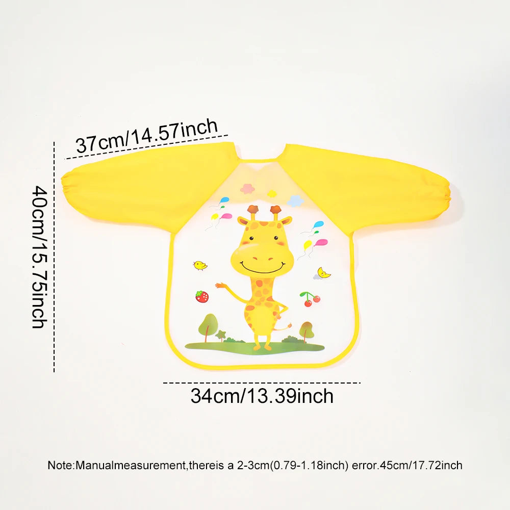 "ACCESSOIRE" Bavoir imperméable en EVA pour bébé de 0 à 3 ans, avec bretelles et manches longues