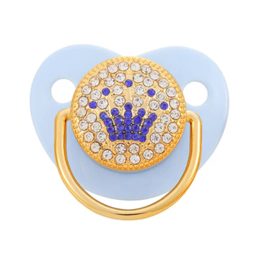 2023 New Baby Pacifier Rose Gold Bling Teether BPA Free Newborn Silicone Pacifier Baby Soother Nipple Dummy Baby Shower Gifts