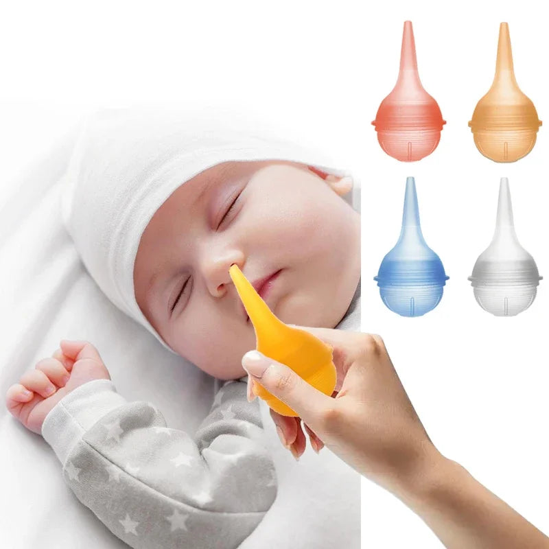 Baby Nasal Aspirator Nose Aspirator Vacuum Suction Kit Nose Cleaner with Soft Silicone Nozzle Hand Squeeze Snot Remover