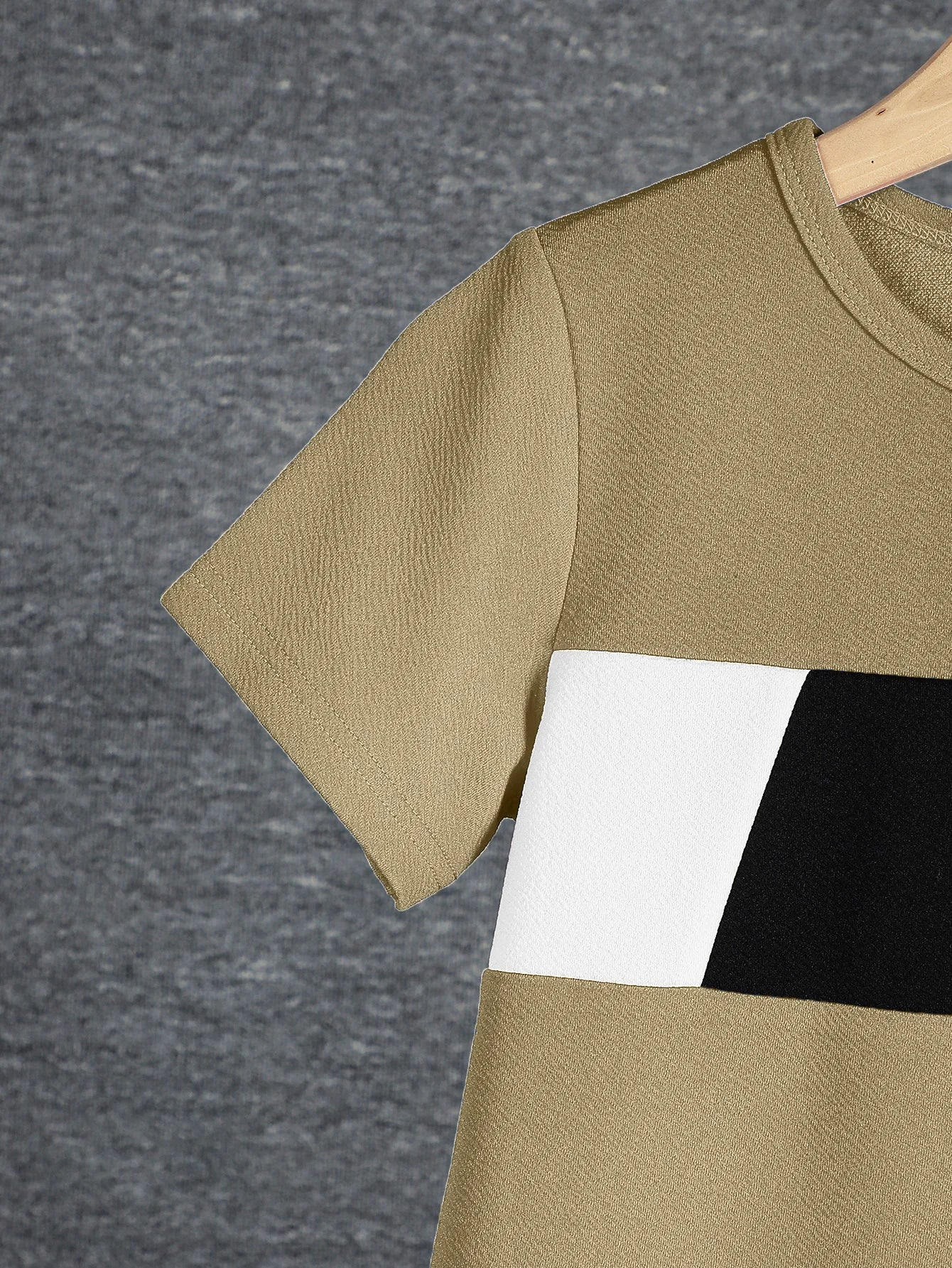 2pcs Boys Casual Colorblock Short Sleeve T-shirt & Shorts Set, Comfy Summer Kids Clothes