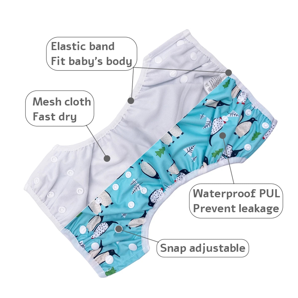 "ACCESSORY" Reusable, washable, and adjustable baby swim diaper (1 piece) for swimming lessons, baby shower gift, large size, baby boy or girl; 1pc Baby Swim Diapers Reusable Washable Adjustable for Swim