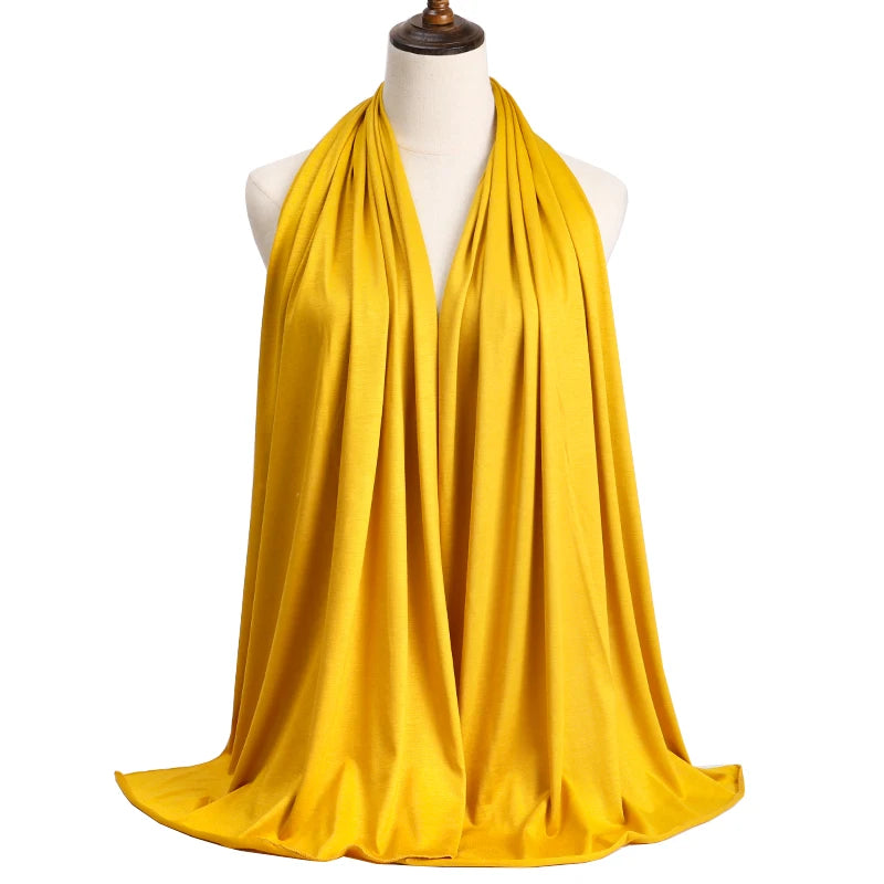 "SPECIAL RAMADAN" Long African hijab in high-quality modal cotton jersey, solid color, ideal for Ramadan; New Jersey Women's Muslim Ramadan Fashion Modal Cotton Jersey Hijab Women's High Quality Solid Color Soft H