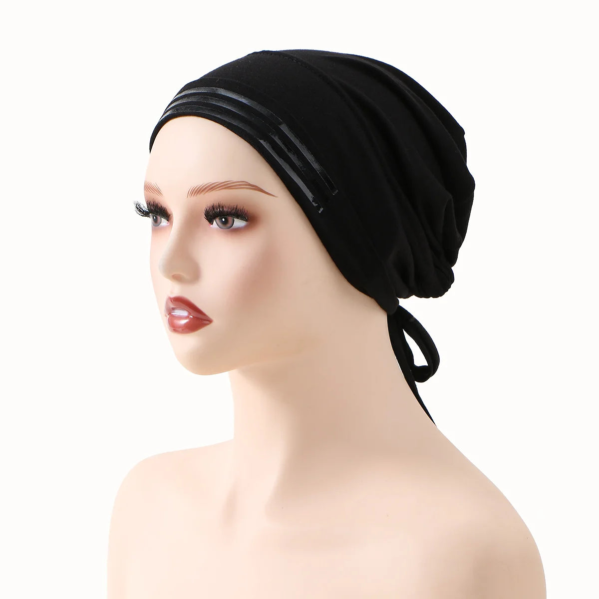 "SPECIAL RAMADAN" Casquette Hijab musulmane instantanée, couleur unie, avec bandes antidérapantes, sous-capuchon pour Ramadan, écharpe, Turban extensible, couvre-chef islamique