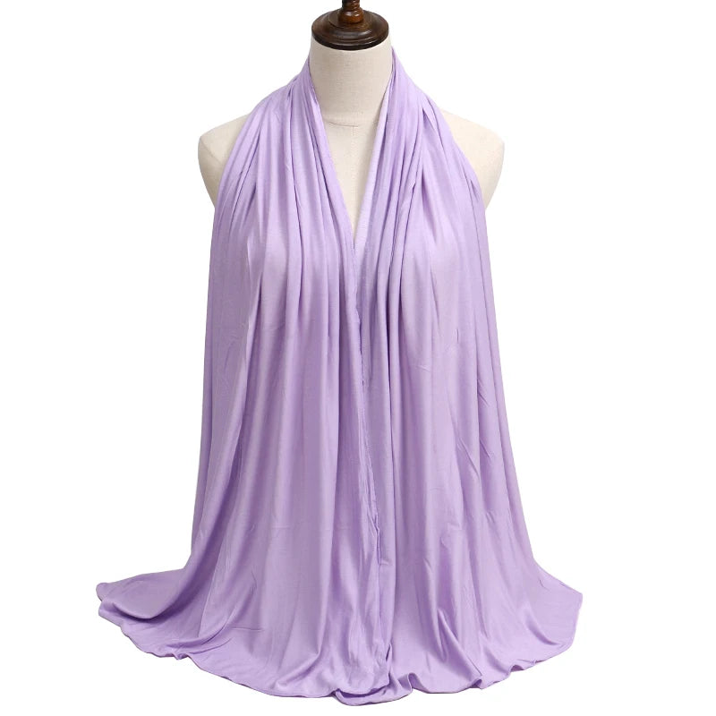 "SPECIAL RAMADAN" Long African hijab in high-quality modal cotton jersey, solid color, ideal for Ramadan; New Jersey Women's Muslim Ramadan Fashion Modal Cotton Jersey Hijab Women's High Quality Solid Color Soft H