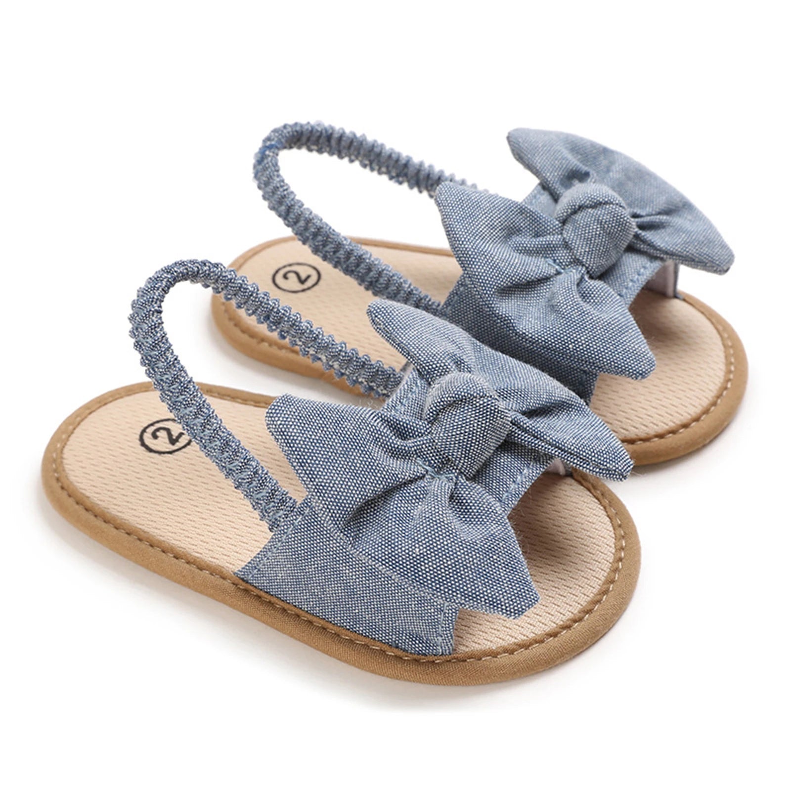 Cute Bowknot Baby Sandals for Girl Shoes Summer Princess Soft Sole Non-slip Open Toe Walking Infant Shoes for Beach Slippers