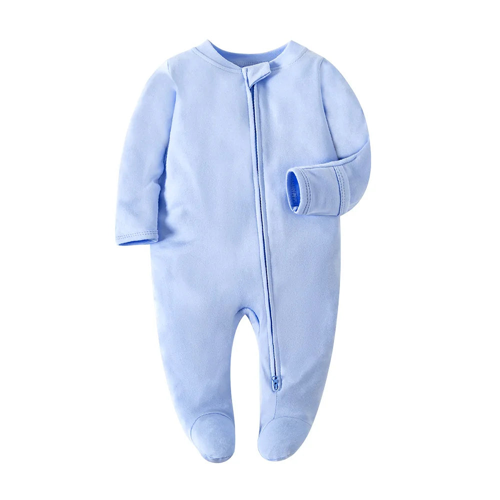 "COMBINAISON" Barboteuse en coton pour bébés, garçons et filles, combinaison avec fermeture éclaire