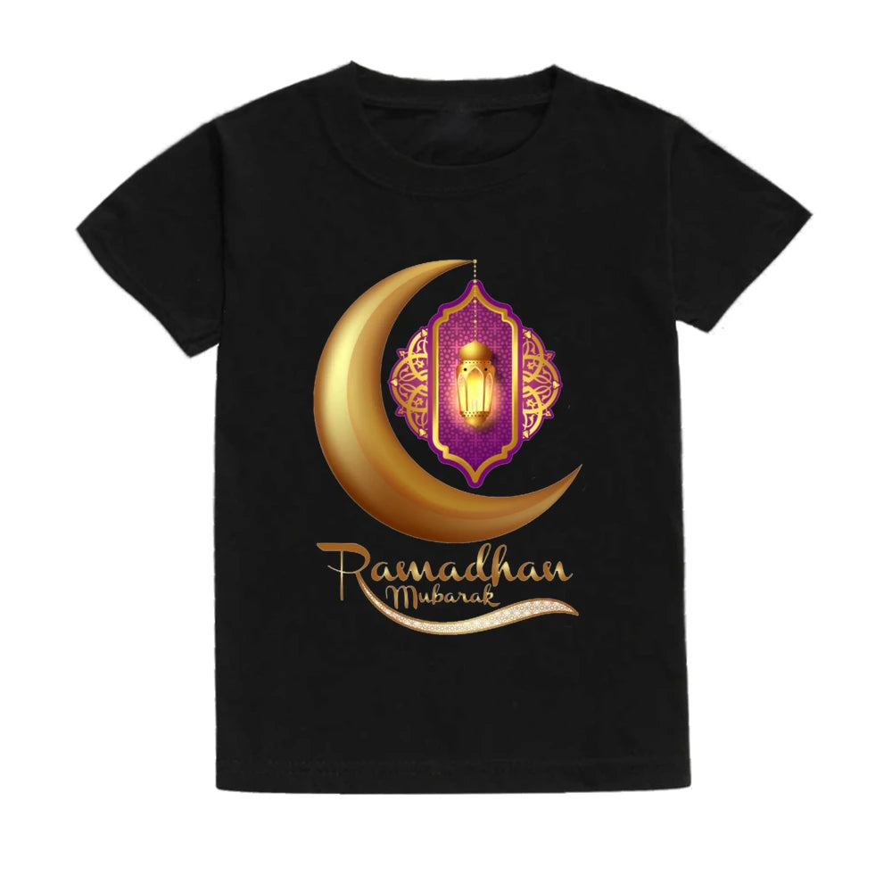 "SPECIAL RAMADAN" Ramadan Mubarak t-shirts for children, boys and girls, short sleeves; Ramadan Mubarak Kids Shirts Boys Girls Short Sleeve Tshirts Clothing Toddler Outfits Shirt Ramadan Gift Tee Children T-shirts