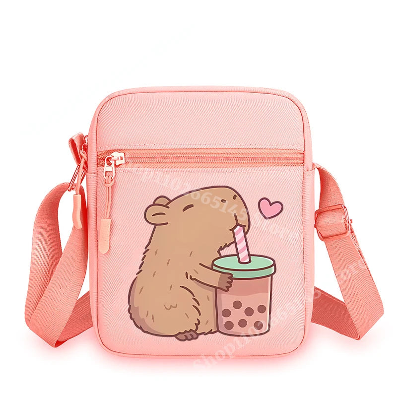 Capibara Crossbody Bag Kids Kawaii Capybara Shoulder Bag Girls Boys Travel Messenger Pouch New Outdoor Sport Purse Children Gift