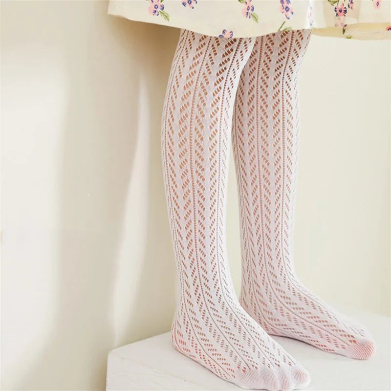 Lawadka 2-10Years Tights for Girls Summer Mesh Thin Children's  Pantyhose Fashion Soft Baby Girl Tights Cotton Kids Stockings