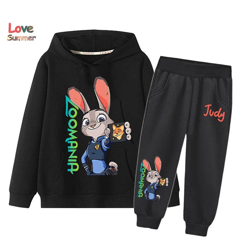 "VETEMENTS" Zootopia 2 sweat à capuche + pantalon, 2 pièces, vêtements enfants  imprimés