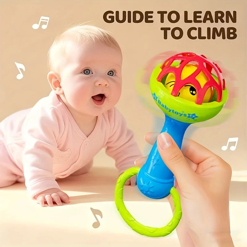 Baby Rattles Toys 0 -12 Months Newborn Sensory Grasp Toys Hand Bell Activity Game Cute Animal Rattles for Infants Games Gifts