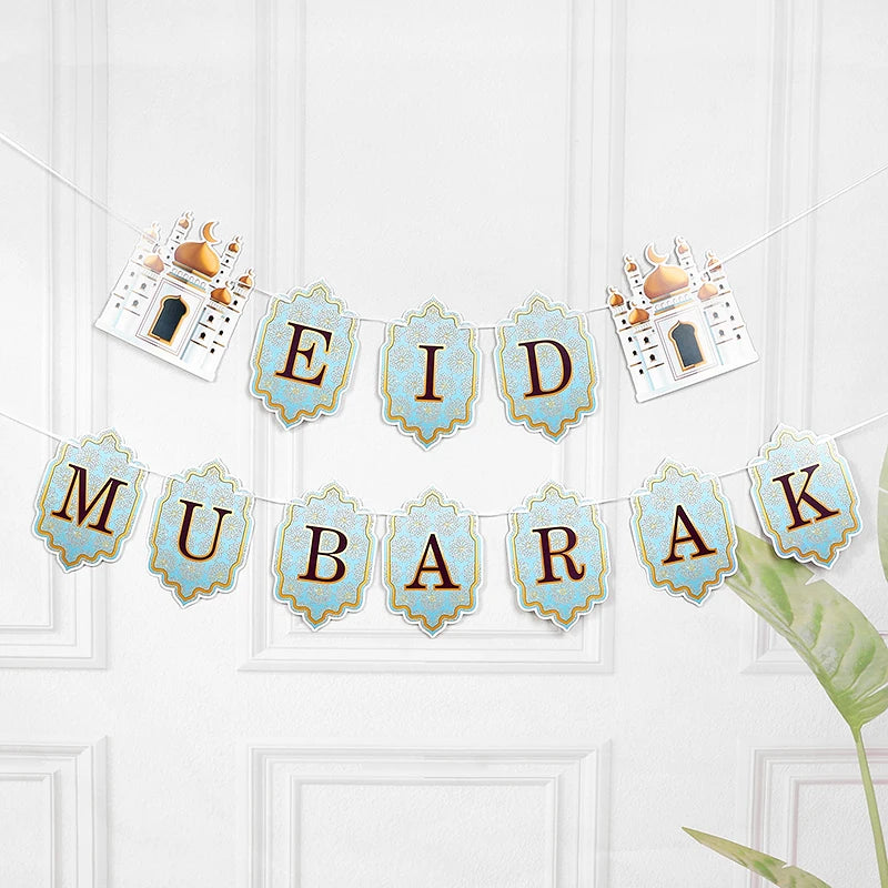 "SPECIAL RAMADAN" Ramadan 2025 Pennant Garland, Paper Decorations; Ramadan Banner Flag 2025 Eid Mubarak Paper Garland Islamic Muslim Party Hanging Ornaments Ramadan Kareem Decorations for Home