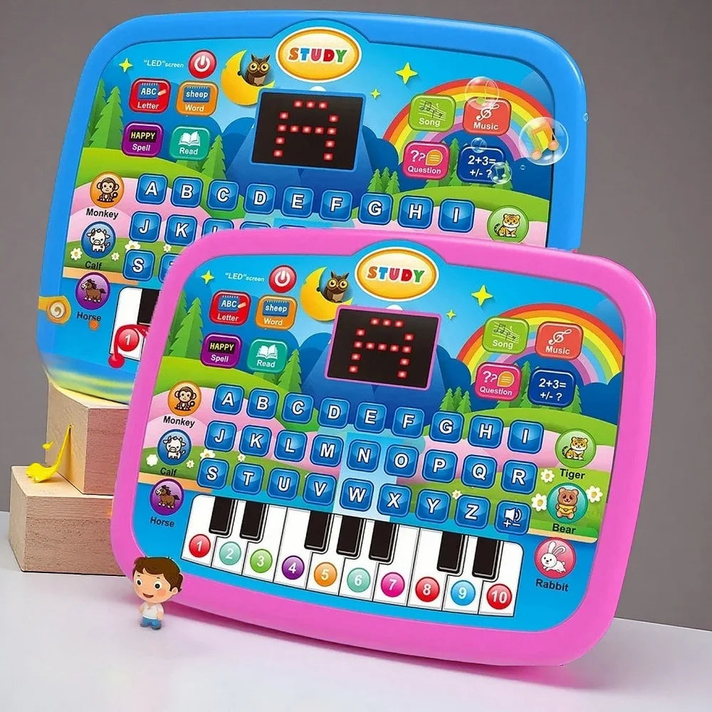 "JOUET" Tablette LED éducative pour enfants (dès 3 ans) : apprentissage de la lecture, des mathématiques et de la musique, sert également de clavier électronique