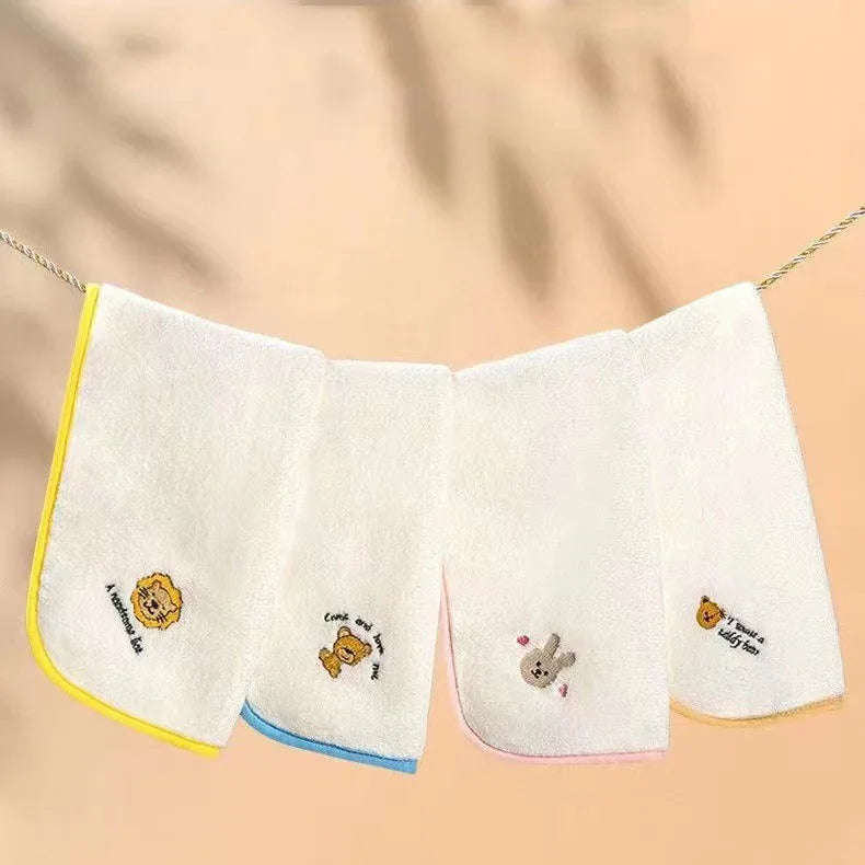 "ACCESSORY" Baby towel set, 5 pieces, soft, skin-friendly drool towel, newborn essentials, absorbent coral fleece, square, face towel, 25x25cm