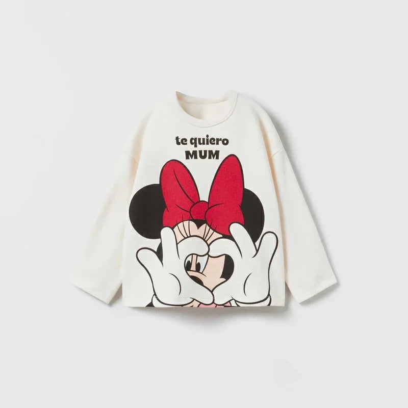 Boys Cartoon Tshirt Casual Sports Round Neck Pullover Shirt Cute Printed Tees Girls Children New Soft Tops Early Spring Costume