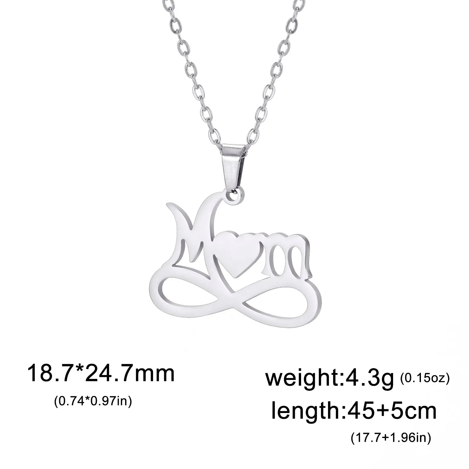 "JEWELRY" Skyrim "Mother" Letter Pendant Necklace for Women, Stainless Steel Neck Chain Choker, Trendy Family Jewelry, Mother's Day Gift for M