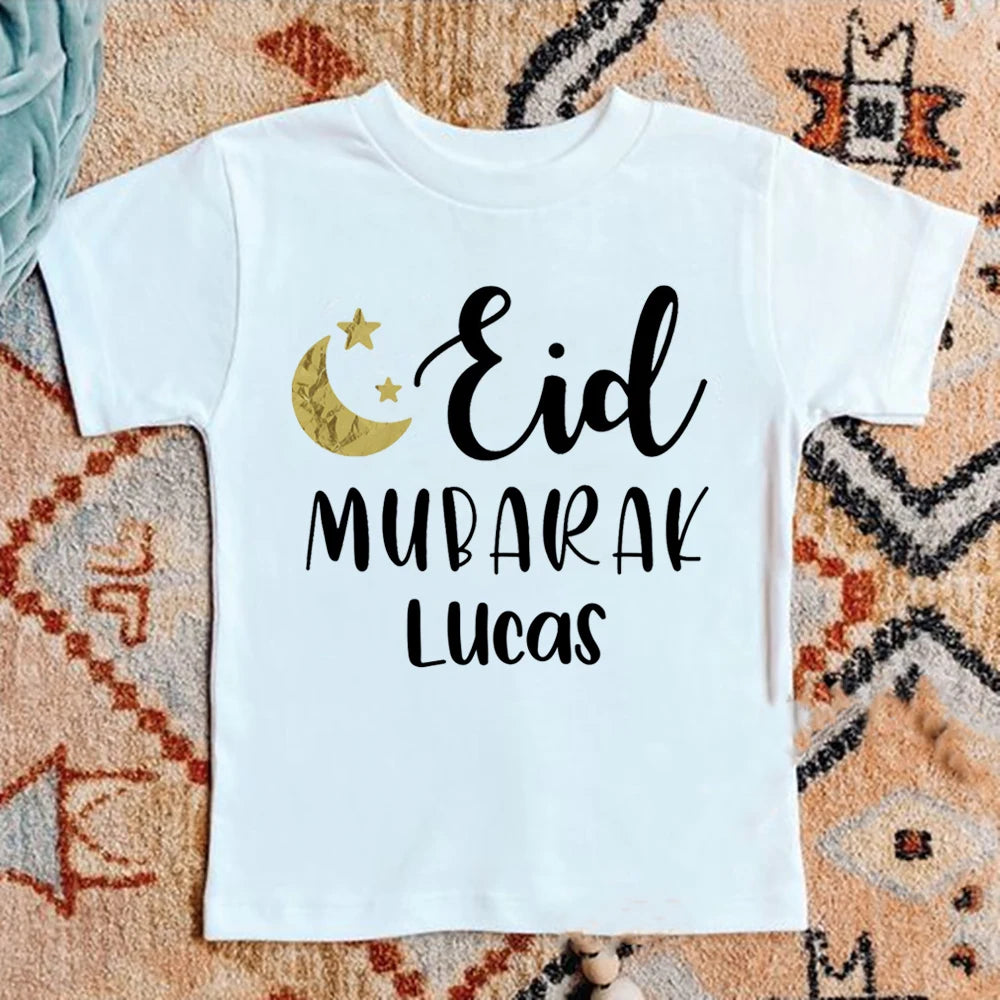 "SPECIAL RAMADAN" Personalized Eid Mubarak baby bodysuit with name, Eid Ramadan outfit for boys and girls; Personalized Eid Mubarak Baby Bodysuit Custom Name Boys Girls Eid Ramadan
