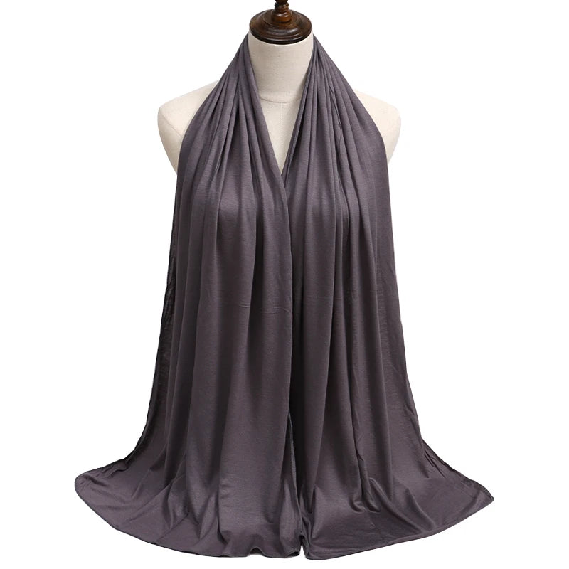 "SPECIAL RAMADAN" Long African hijab in high-quality modal cotton jersey, solid color, ideal for Ramadan; New Jersey Women's Muslim Ramadan Fashion Modal Cotton Jersey Hijab Women's High Quality Solid Color Soft H