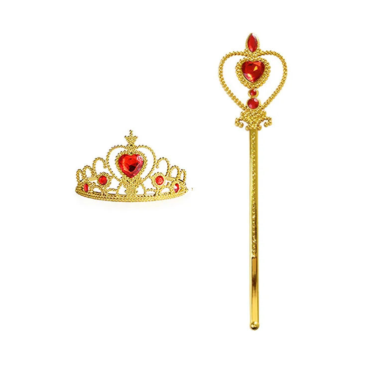 Princess Snowflake Diamond Stick Crown Set Magic Stick Queen Romance Princess Elsa Fairy Stick Children's Performance Props