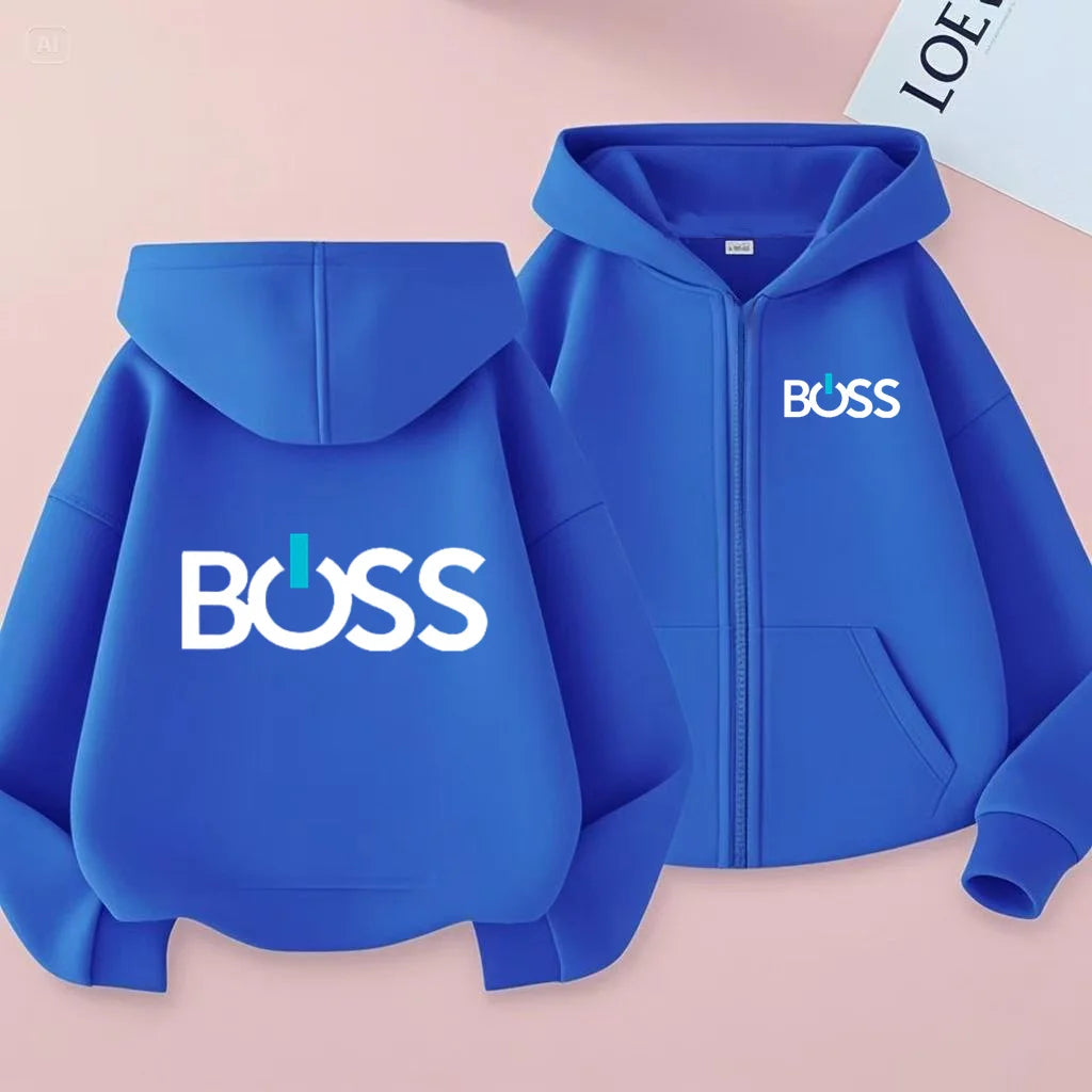 "VETEMENTS" Cardigan à fermeture éclair pour enfants, sweat-shirt à capuche pour garçons/filles 3 à 12 ans