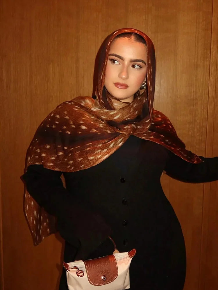 "SPECIAL RAMADAN" Ramadan Hijab for Women, Bohemian Printed Shawl; Ramadan Hijab for Women Bohemian Floral Print Shawl Watercolor Soft Muslim Hijabs Lightweight Wrap Scarf Headscarf Summer Beach