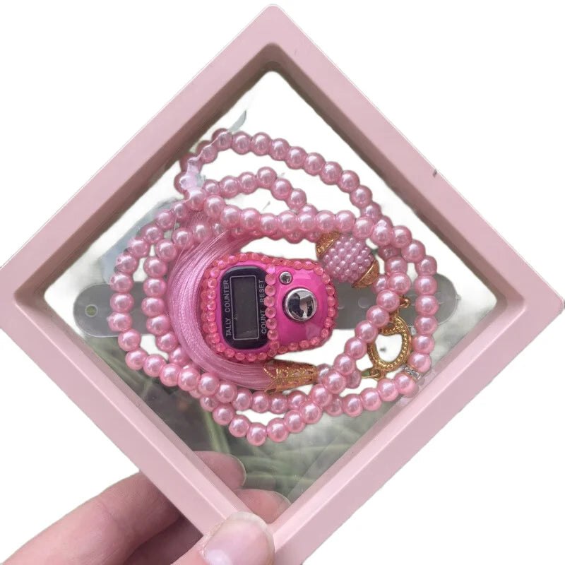 "SPECIAL RAMADAN" Prayer Bracelet with Digital Finger Counter, Rosary (Islamic Tasbih) Prayer Beads Bracelet Set Digital Replaceable Finger Counter With Box Rosary Islamic Tasbih for Eid High-End Prayer Gift