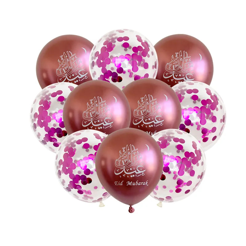 "SPECIAL RAMADAN" 10 pièces Eid Mubarak ballon en Latex Ramadan Kareem décoration Air Globos Ramadan Mubarak musulman islamique Festival fête fournitures 2024