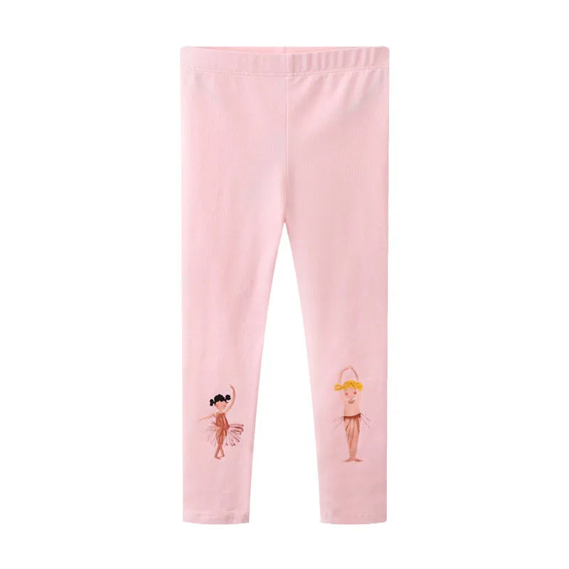 "VETEMENTS" Leggings longs pour filles (2-7 ans), broderie licorne, taille haute