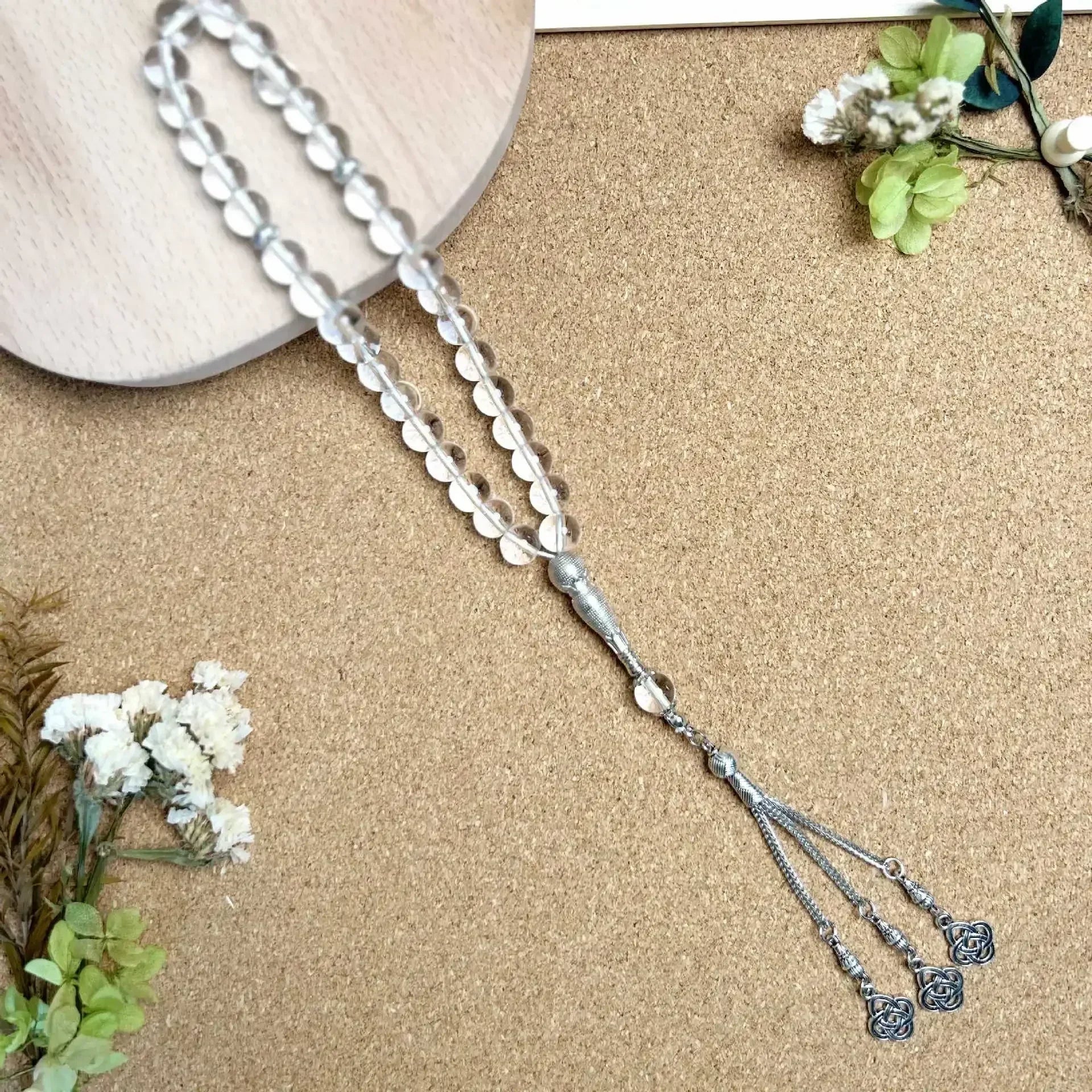 "SPECIAL RAMADAN" Chapelet musulman turc avec pompon en verre, 10mm, 33 pièces, perles de prière islamique, Bracelet pour femmes, bijoux Tasbih Tasbeeh Allah Mohammed