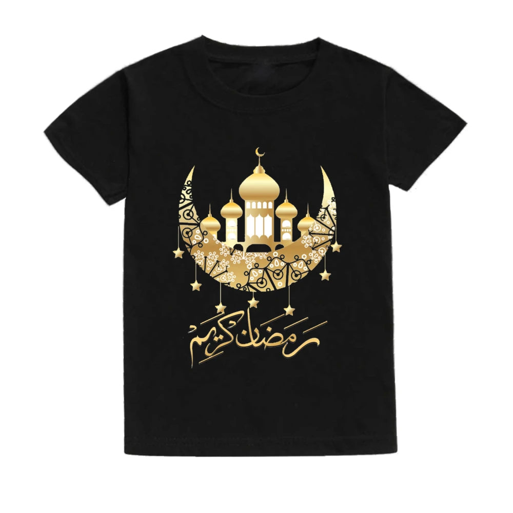 "SPECIAL RAMADAN" Ramadan Mubarak t-shirts for children, boys and girls, short sleeves; Ramadan Mubarak Kids Shirts Boys Girls Short Sleeve Tshirts Clothing Toddler Outfits Shirt Ramadan Gift Tee Children T-shirts